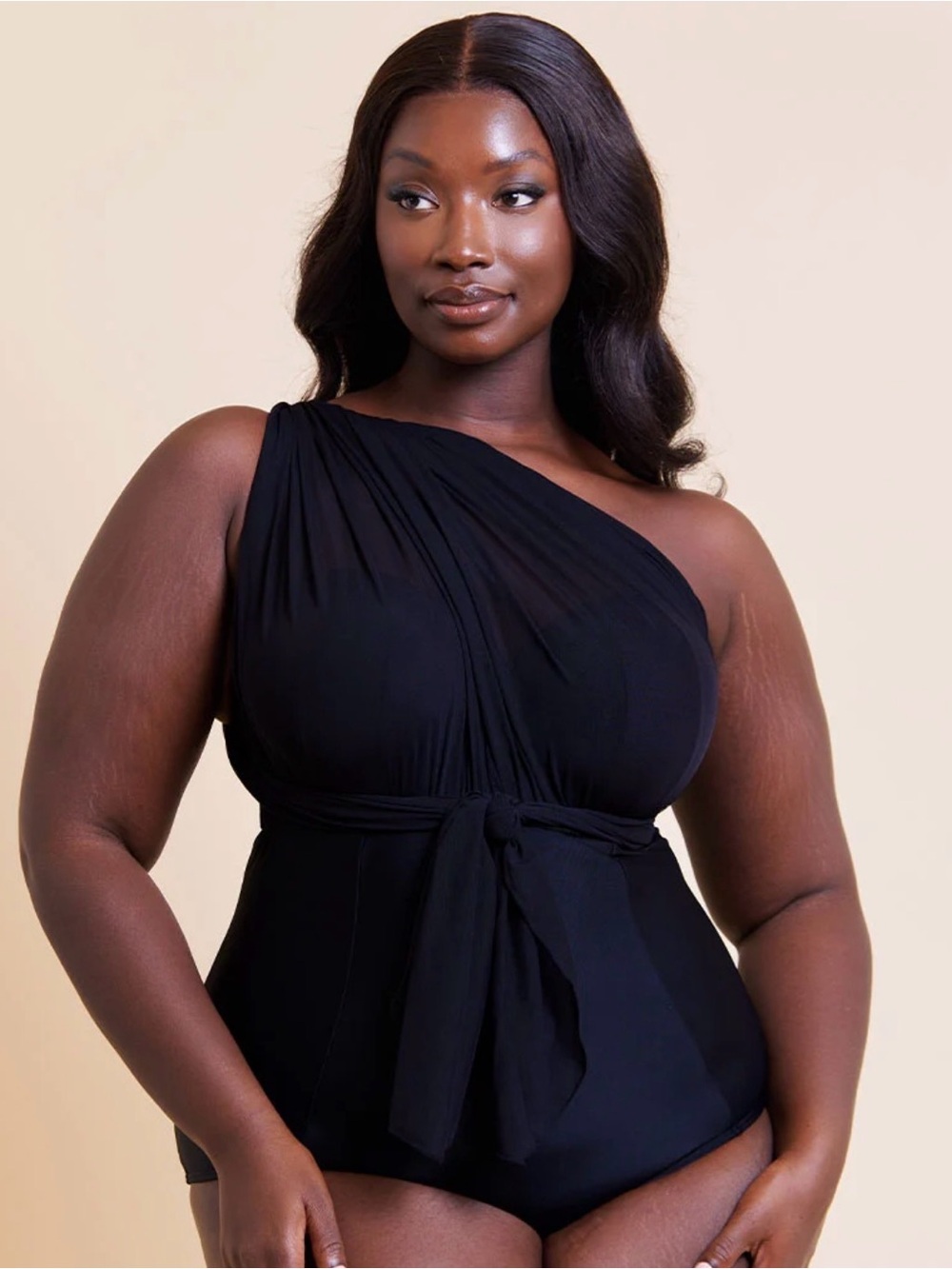 Black Strapless One-Piece Tank Top